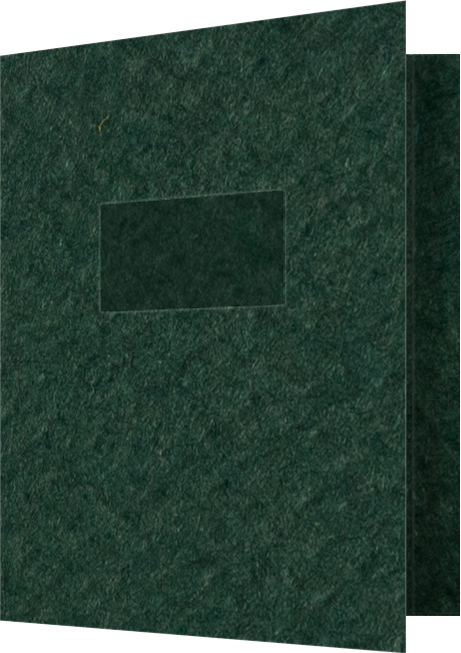 Hunter Green Felt 80lb 9 1/2 x 11 3/4 Two Pocket Folders with 4 1/2 Inch Pockets and 1 Inch Reinforced Top and Edges