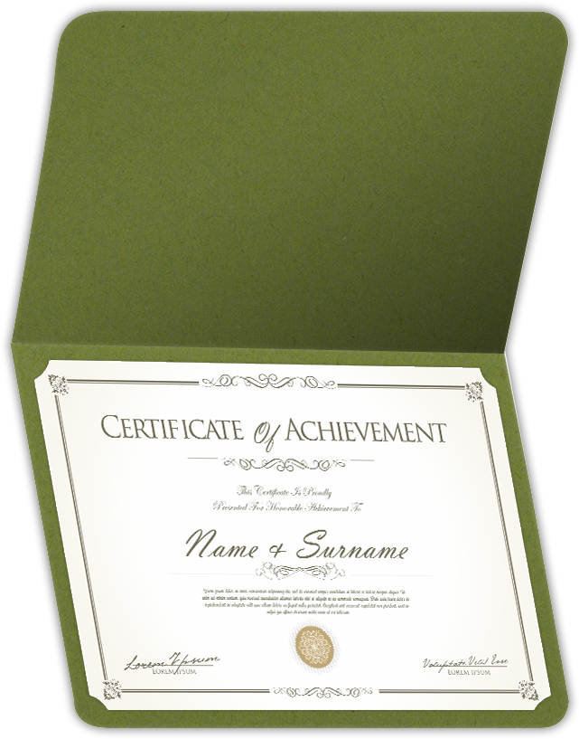 Jellybean Green Vellum 100lb 9 1/2 x 12 Landscape or Portrait Certificate Holders with Rounded Corner Slits