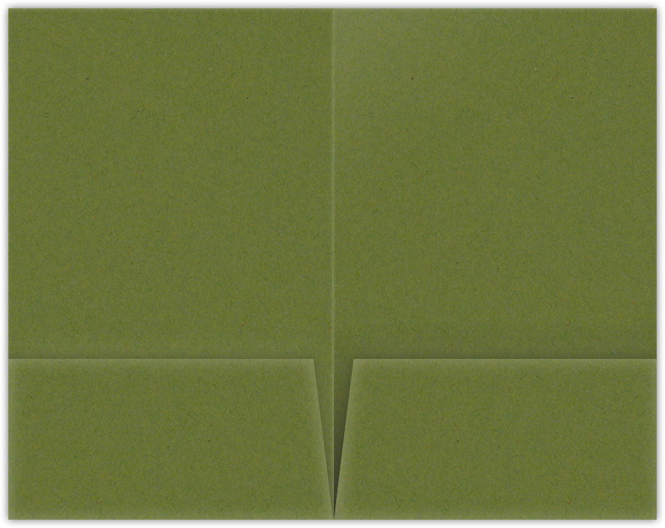 Jellybean Green Vellum 100lb 6 x 9 Two Pocket Half Size Folders with 3 Inch Pockets
