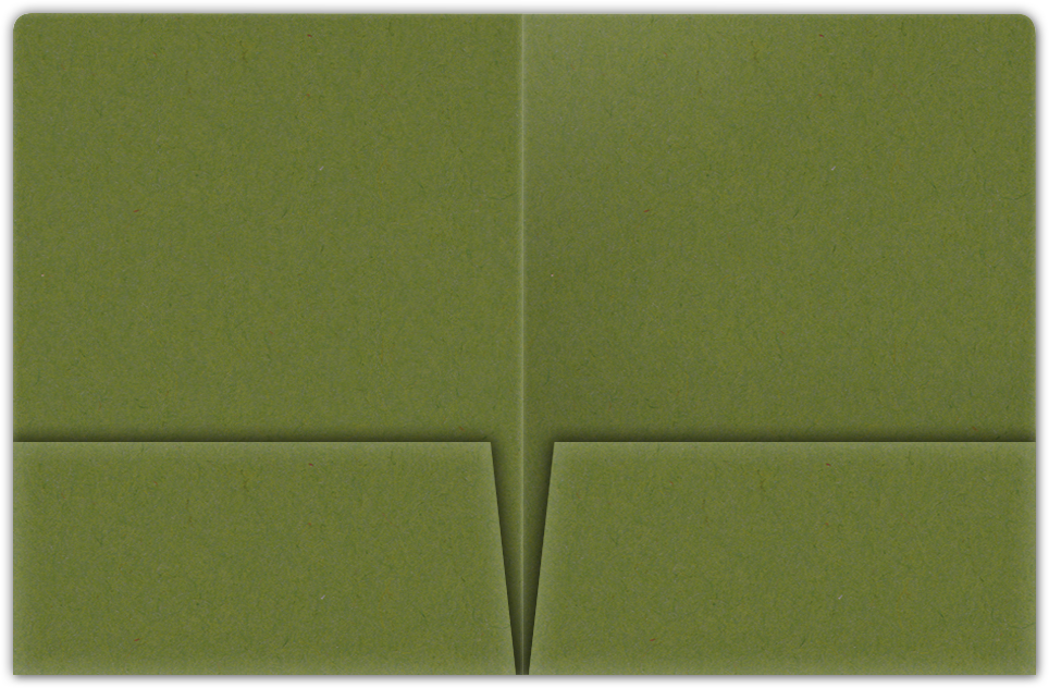 Jellybean Green Vellum 100lb 9 x 12 Two Pocket Round Corner Folders with 4 1/4 Inch Pocket