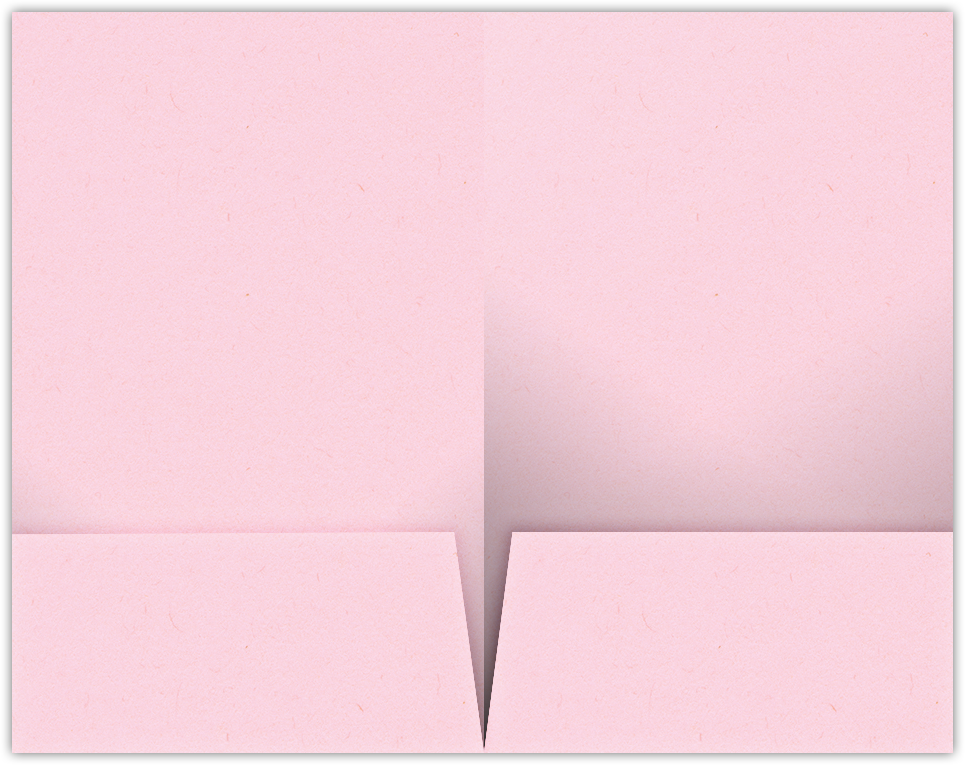 Pink Lemonade Vellum 100lb 9 1/2 x 14 1/2 Two Pocket Legal Folders with 4 1/2 Inch Pockets