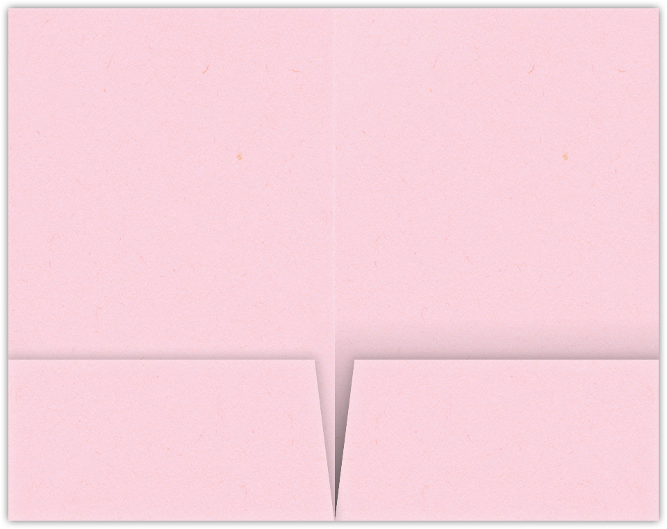 Pink Lemonade Vellum 100lb 6 x 9 Two Pocket Half Size Folders with 3 Inch Pockets