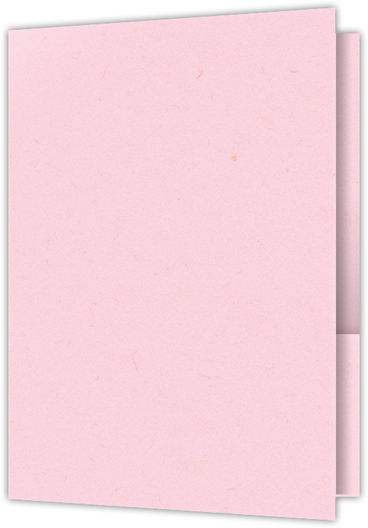 Pink Lemonade Vellum 100lb 6 x 9 Two Pocket Half Size Folders with 3 Inch Pockets