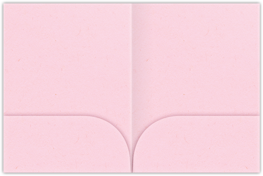 Pink Lemonade Vellum 100lb 9 x 12 Two Pocket Folders with 4 Inch Curved Pockets