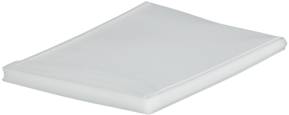 Clear Letter Open End Plastic Envelopes (9 1/2 x 12 1/2) with Tuck Flap