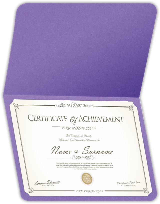 Grape Jelly Vellum 100lb 9 1/2 x 12 Landscape or Portrait Certificate Holders with Rounded Corner Slits