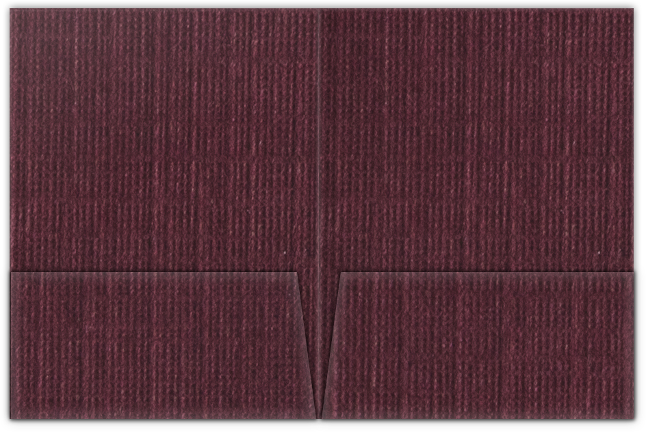 Burgundy Linen 100lb 9 x 12 Two Pocket Folders with 4 Inch Pockets