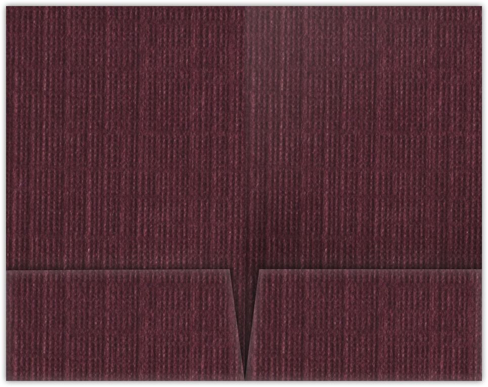 Burgundy Linen 100lb 9 1/2 x 14 1/2 Two Pocket Legal Folders with 4 1/2 Inch Pockets