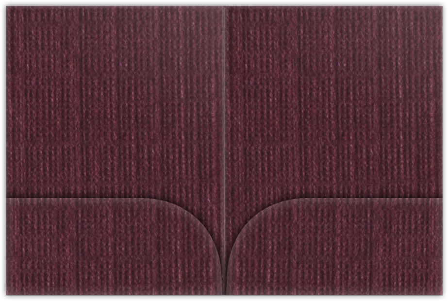 Burgundy Linen 100lb 9 x 12 Two Pocket Folders with 4 Inch Curved Pockets