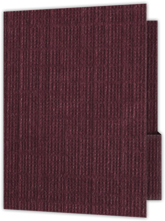Burgundy Linen 100lb 9 x 12 Two Pocket Folders with 4 1/4 Inch Deep Box Pockets and 1/4 Inch Expansion with Double Score Spine