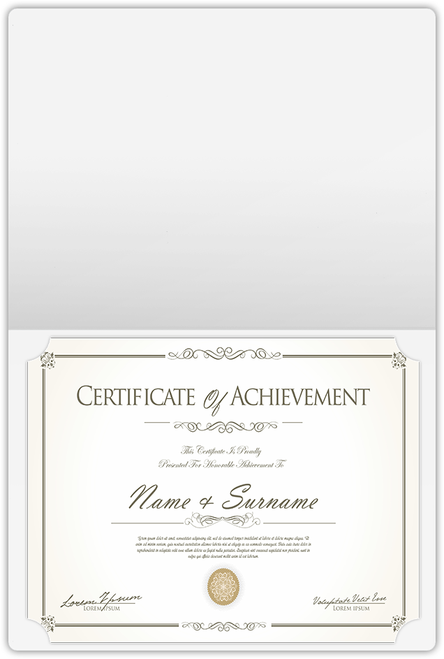 Burgundy Semi-Gloss 14pt C1S 9 1/2 x 12 Landscape or Portrait Certificate Holders with Rounded Corner Slits