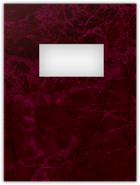Burgundy Semi-Gloss 14pt C1S 9 x 12 Two Pocket Folders with 4 Inch Pockets and 2 x 4 Window