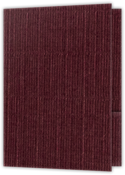Burgundy Linen 80lb 9 x 12 Two Pocket Folders with 4 Inch Round Corner Pockets and 1/4 Inch Expansion with Double Score Spine