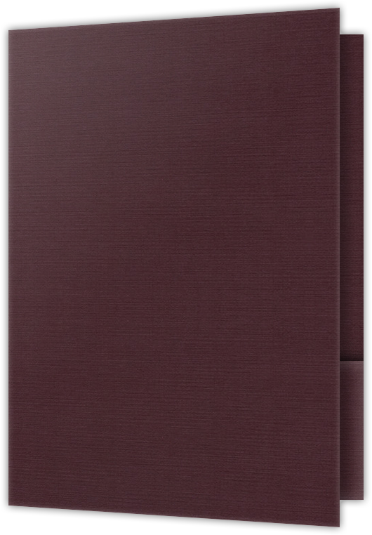 Merlot Linen 100lb 9 1/2 x 14 1/2 Two Pocket Legal Folders with 4 1/2 Inch Pockets