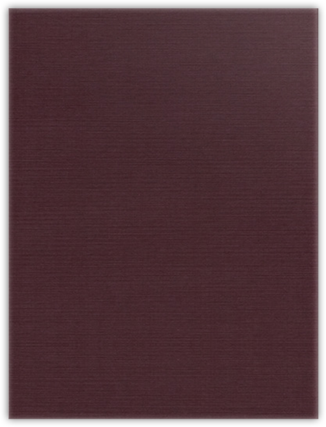 Merlot Linen 100lb 9 x 12 Two Pocket Folders with 4 Inch Curved Pockets