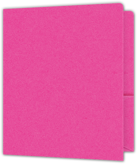 Razzle Berry Vellum 100lb 9 x 12 Two Pocket Round Corner Folders with 4 1/4 Inch Pocket