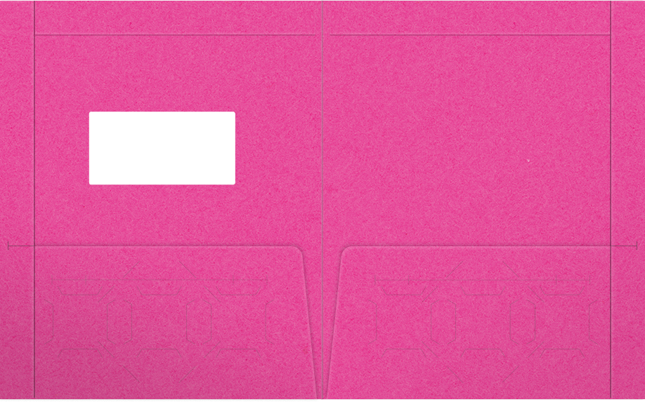 Razzle Berry Vellum 100lb 9 1/2 x 11 3/4 Two Pocket Folders with 4 1/2 Inch Pockets and 1 Inch Reinforced Top and Edges