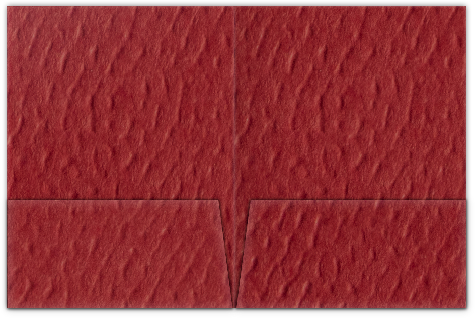Red Felt 80lb 9 x 12 Two Pocket Folders with 4 Inch Pockets