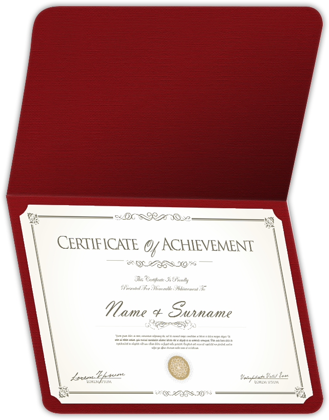 Red Hopsack 90lb 9 1/2 x 12 Landscape or Portrait Certificate Holders with Rounded Corner Slits