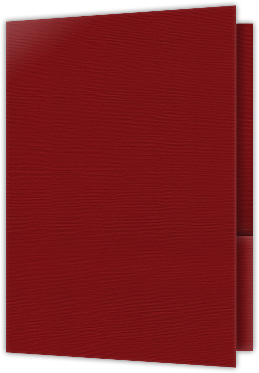 Red Hopsack 90lb 6 x 9 Two Pocket Half Size Folders with 3 Inch Pockets