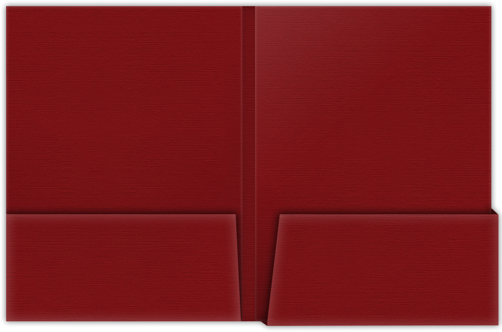 Red Hopsack 90lb 9 x 12 Two Pocket Folders with 4 1/4 Inch Deep Box Pockets and 1/4 Inch Expansion with Double Score Spine