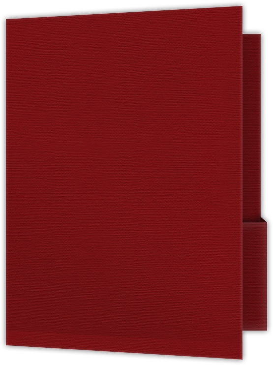 Red Hopsack 90lb 9 x 12 Two Pocket Folders with 4 1/4 Inch Deep Box Pockets and 1/4 Inch Expansion with Double Score Spine