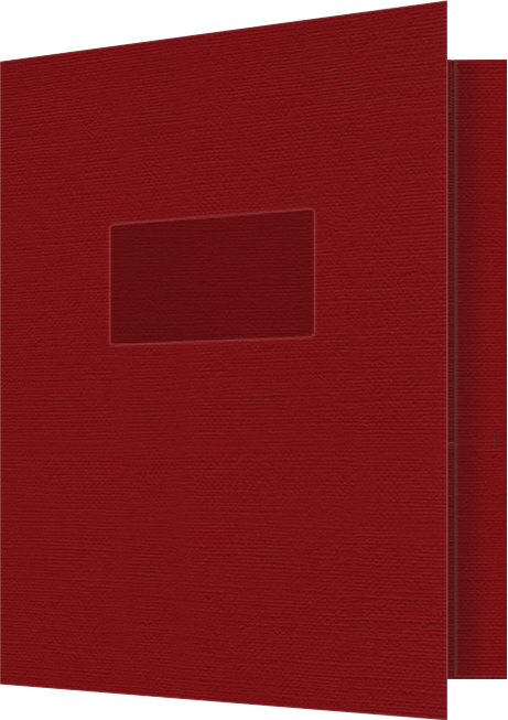 Red Hopsack 90lb 9 1/2 x 11 3/4 Two Pocket Folders with 4 1/2 Inch Pockets and 1 Inch Reinforced Top and Edges
