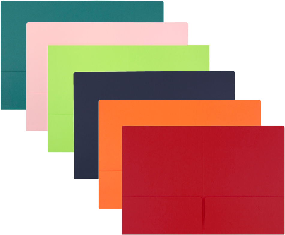 Assorted Fashion 9 x 12 Matte Folders - 6 Pack