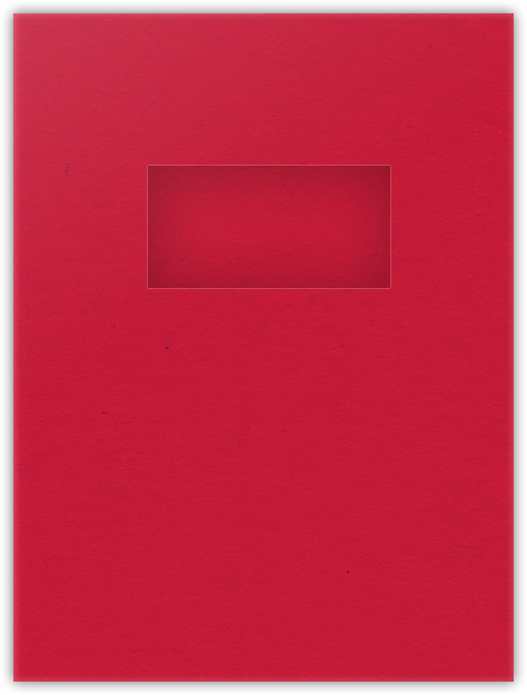 Wild Cherry Vellum 100lb 9 x 12 Two Pocket Folders with 4 Inch Pockets and 2 x 4 Window