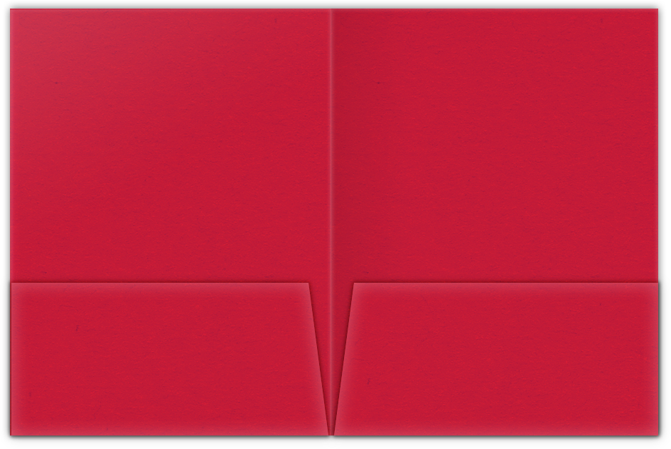 Wild Cherry Vellum 100lb 9 x 12 Two Pocket Folders with 4 Inch Pockets