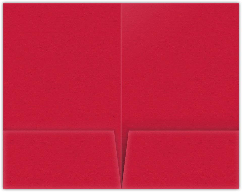 Wild Cherry Vellum 100lb 6 x 9 Two Pocket Half Size Folders with 3 Inch Pockets