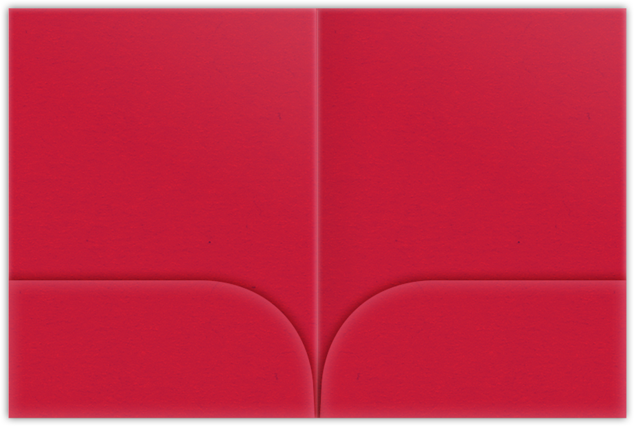 Wild Cherry Vellum 100lb 9 x 12 Two Pocket Folders with 4 Inch Curved Pockets