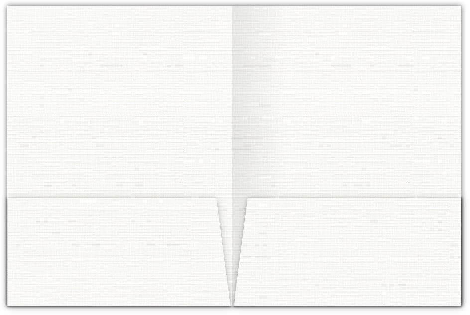 Bright White Linen 100lb 9 x 12 Two Pocket Folders with 4 Inch Pockets