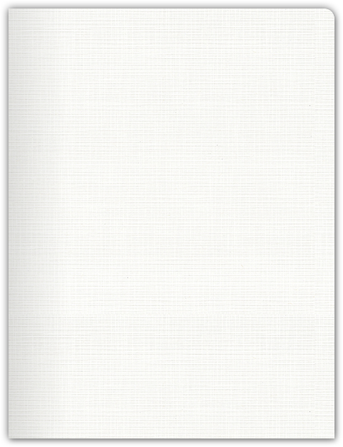 Bright White Linen 100lb 9 x 12 Two Pocket Round Corner Folders with 4 1/4 Inch Pocket