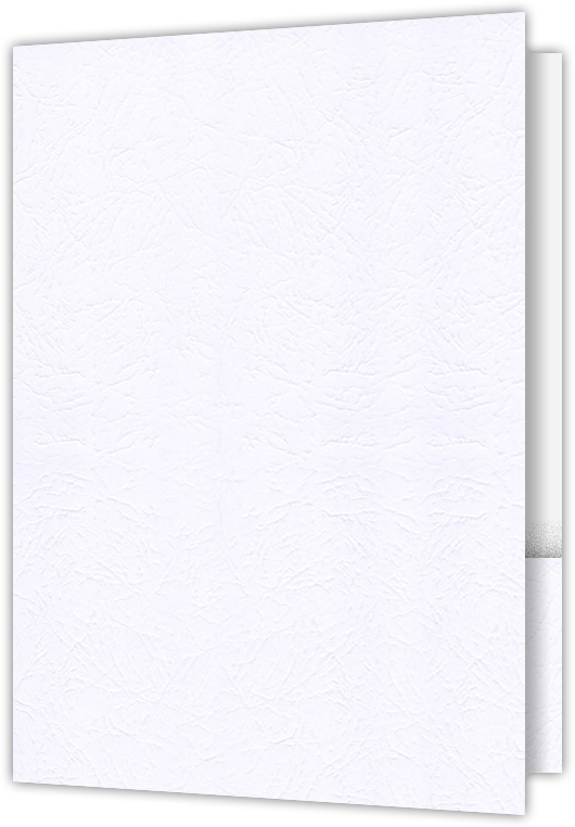 Marble Crush White Smooth 12pt C1S 9 1/2 x 14 1/2 Two Pocket Legal Folders with 4 1/2 Inch Pockets