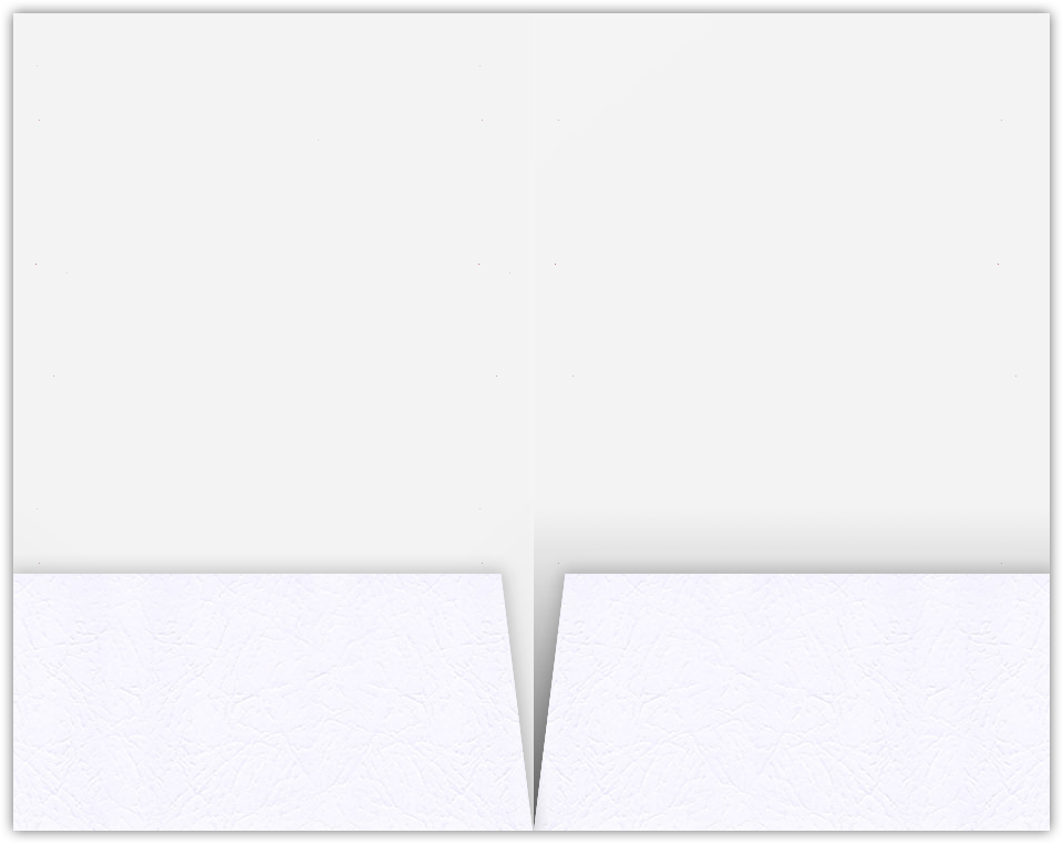 Marble Crush White Smooth 12pt C1S 6 x 9 Two Pocket Half Size Folders with 3 Inch Pockets