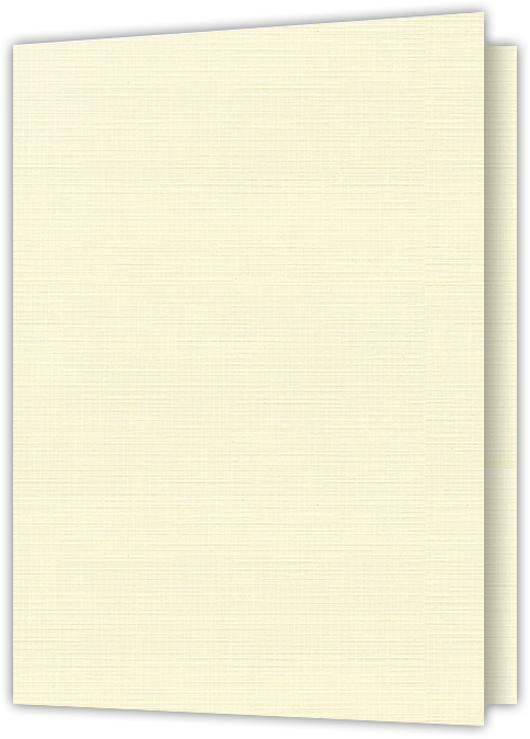 Natural White Linen 100lb 9 x 12 Two Pocket Folders with 4 Inch Pockets