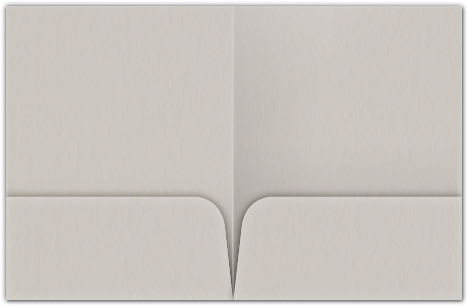 Natural White Smooth 80lb 9 x 12 Two Pocket Folders with 4 Inch Round Corner Pockets