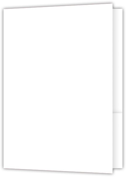 Solar White Smooth 80lb 9 x 12 Two Pocket Folders with 4 Inch Round Corner Pockets and 1/4 Inch Expansion with Double Score Spine