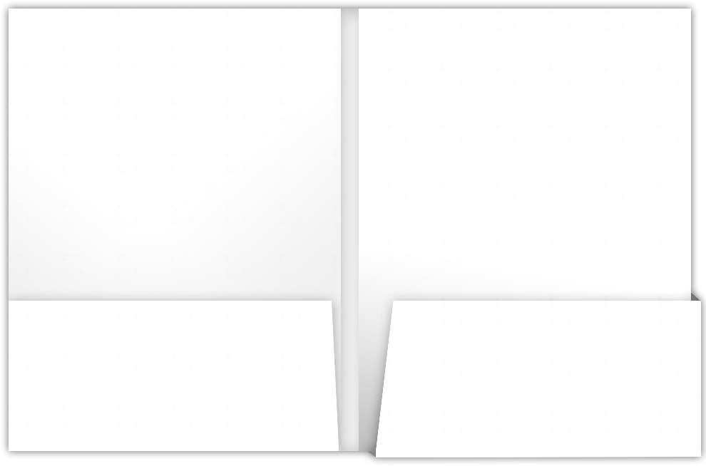 Starch White Hemp 100lb 9 x 12 Two Pocket Folders with 4 1/4 Inch Deep Box Pockets and 1/4 Inch Expansion with Double Score Spine