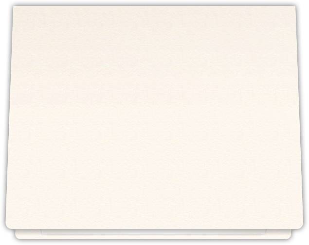 Warm White Felt 80lb 9 1/2 x 12 Landscape or Portrait Certificate Holders with Rounded Corner Slits