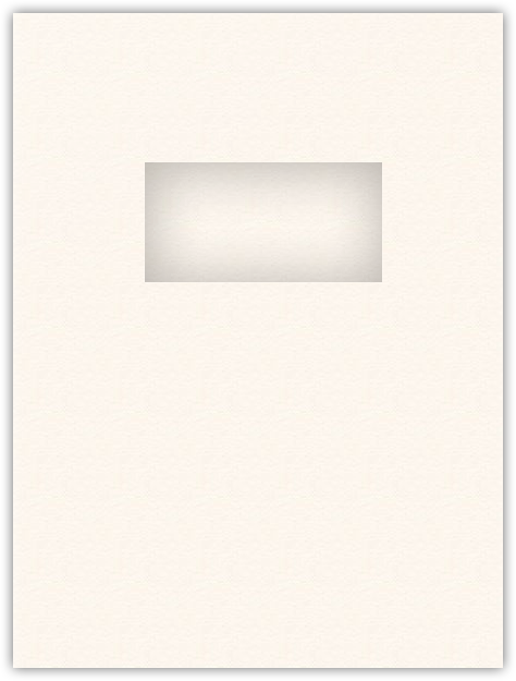 Warm White Felt 80lb 9 x 12 Two Pocket Folders with 4 Inch Pockets and 2 x 4 Window