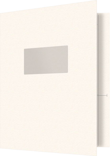 Warm White Felt 80lb 9 1/2 x 11 3/4 Two Pocket Folders with 4 1/2 Inch Pockets and 1 Inch Reinforced Top and Edges