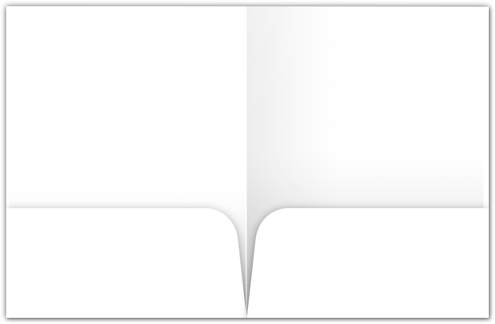White Semi-Gloss 10pt C1S 9 x 12 Two Pocket Folders with 4 Inch Round Corner Pockets