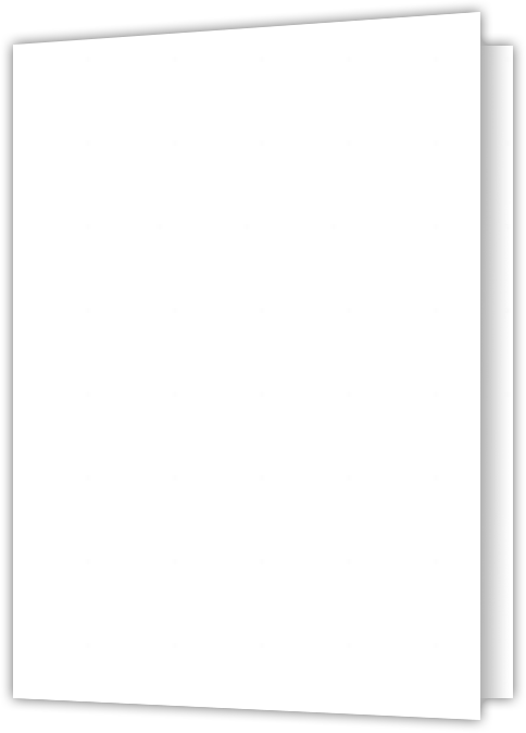 White Semi-Gloss 10pt C1S 9 x 12 Two Pocket Folders with 4 Inch Pockets