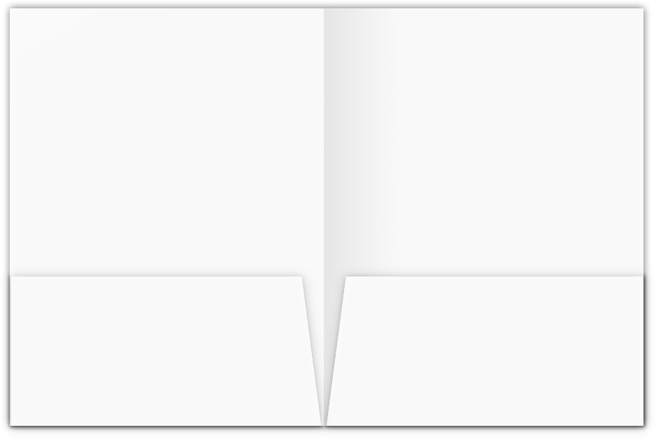 White Smooth 110lb 9 x 12 Two Pocket Folders with 4 Inch Pockets