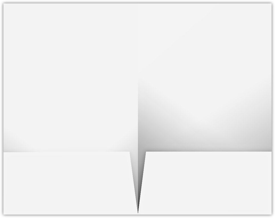 White Semi-Gloss 12pt C1S 9 1/2 x 14 1/2 Two Pocket Legal Folders with 4 1/2 Inch Pockets