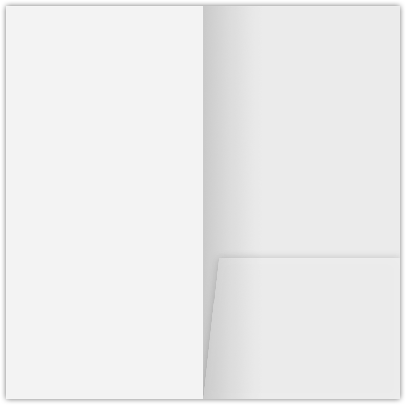White Semi-Gloss 12pt C1S 3 1/2 x 7 One Pocket Key Card Holders with 2 1/2 Inch Pocket