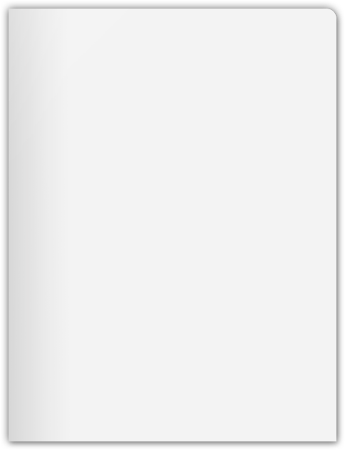 White Semi-Gloss 14pt C1S 9 x 12 Two Pocket Round Corner Folders with 4 1/4 Inch Pocket