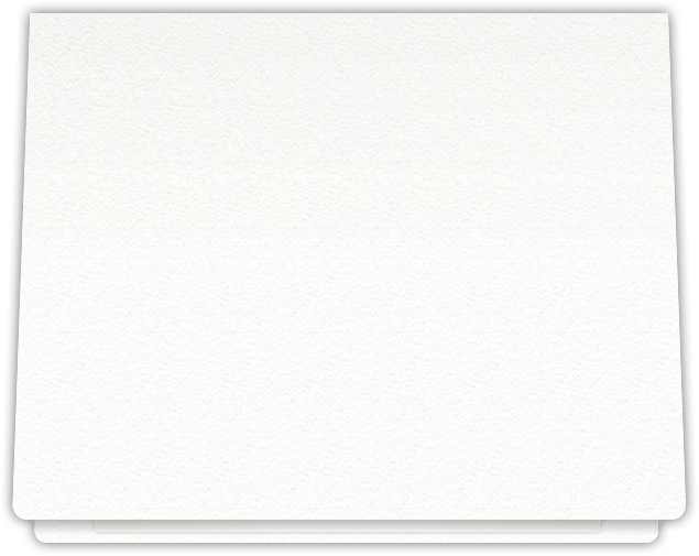 White Felt 80lb 9 1/2 x 12 Landscape or Portrait Certificate Holders with Rounded Corner Slits
